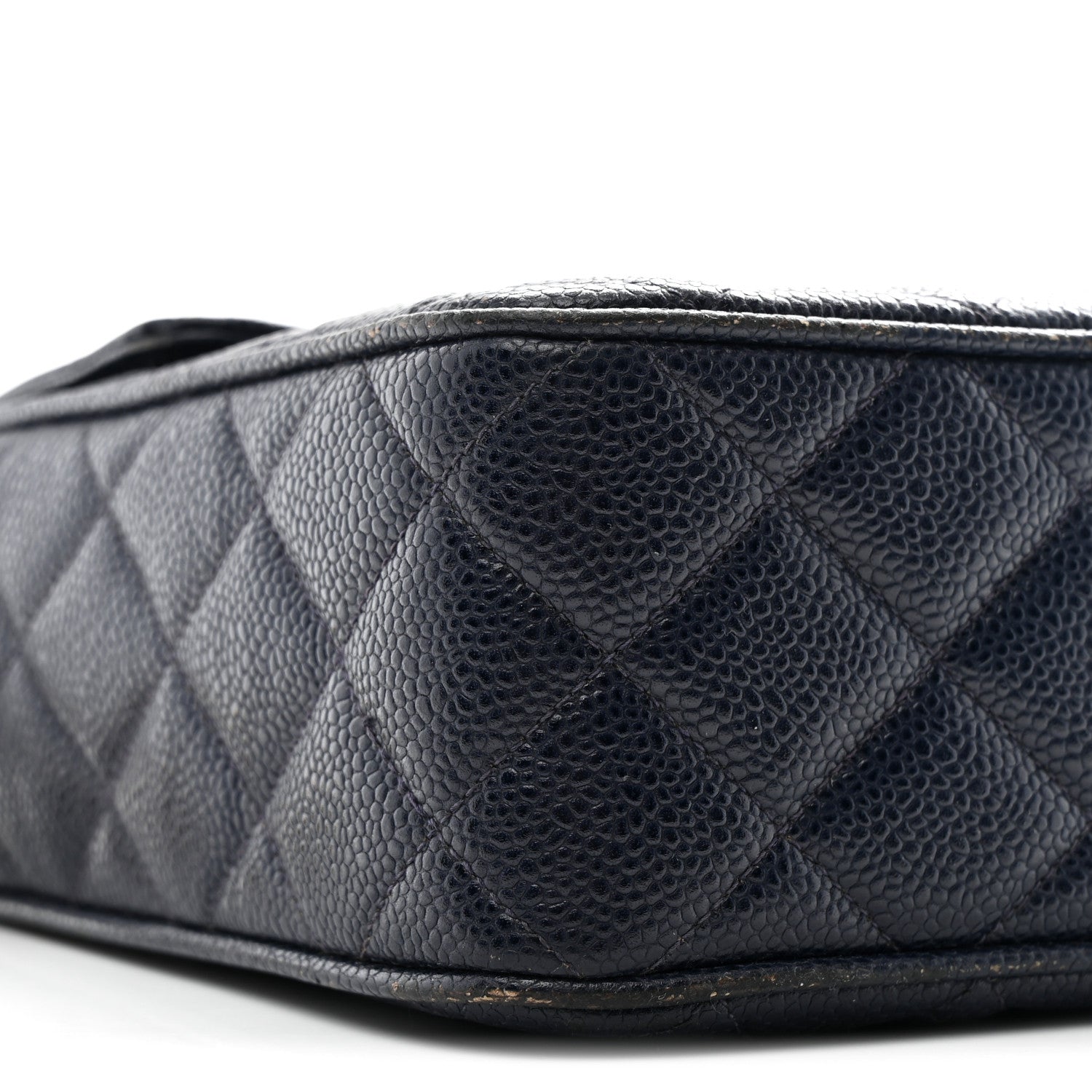 Chanel Caviar Quilted CC Shoulder Bag Navy 10 of 12