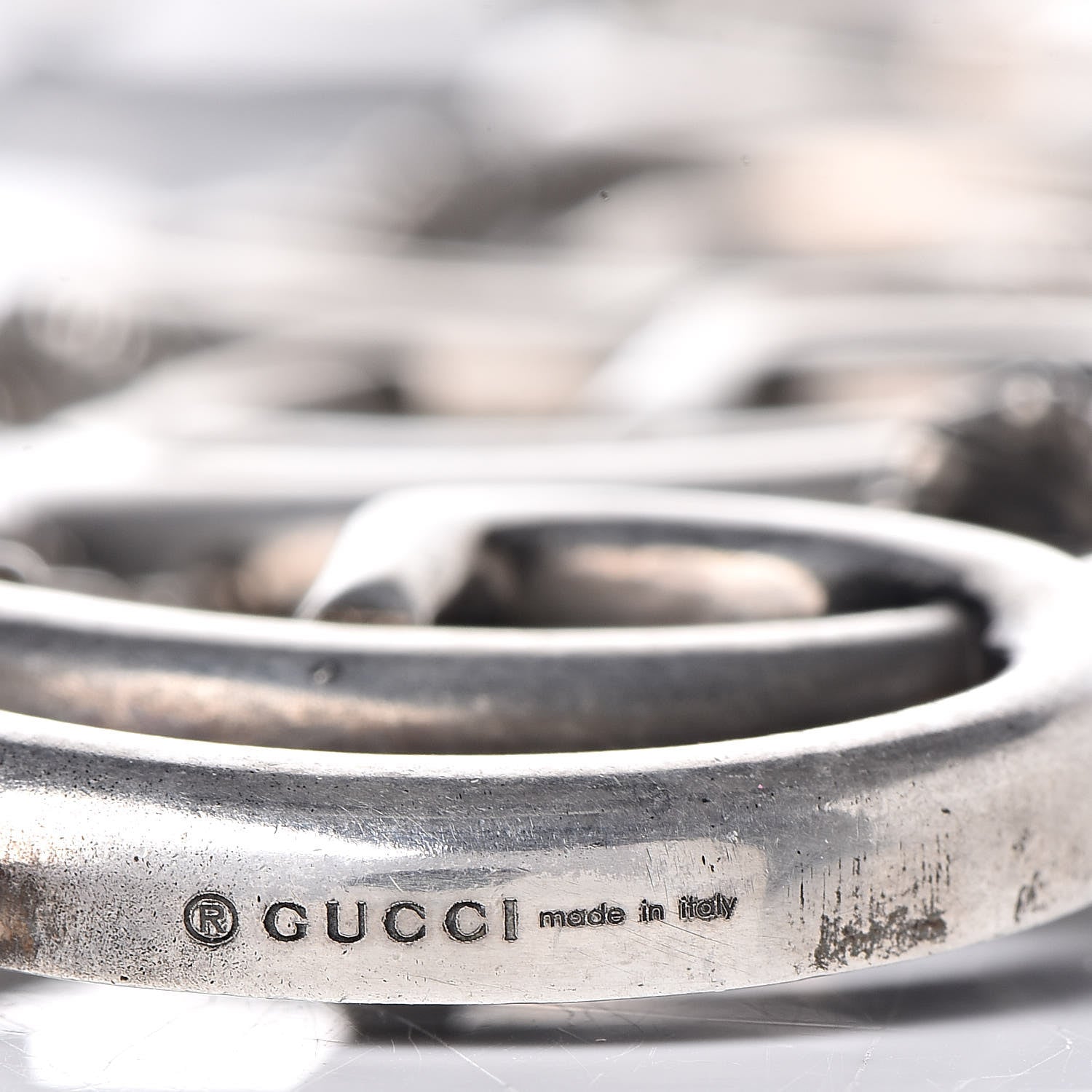 Gucci Sterling Silver Double G Marmont Statement Necklace 5 of 6