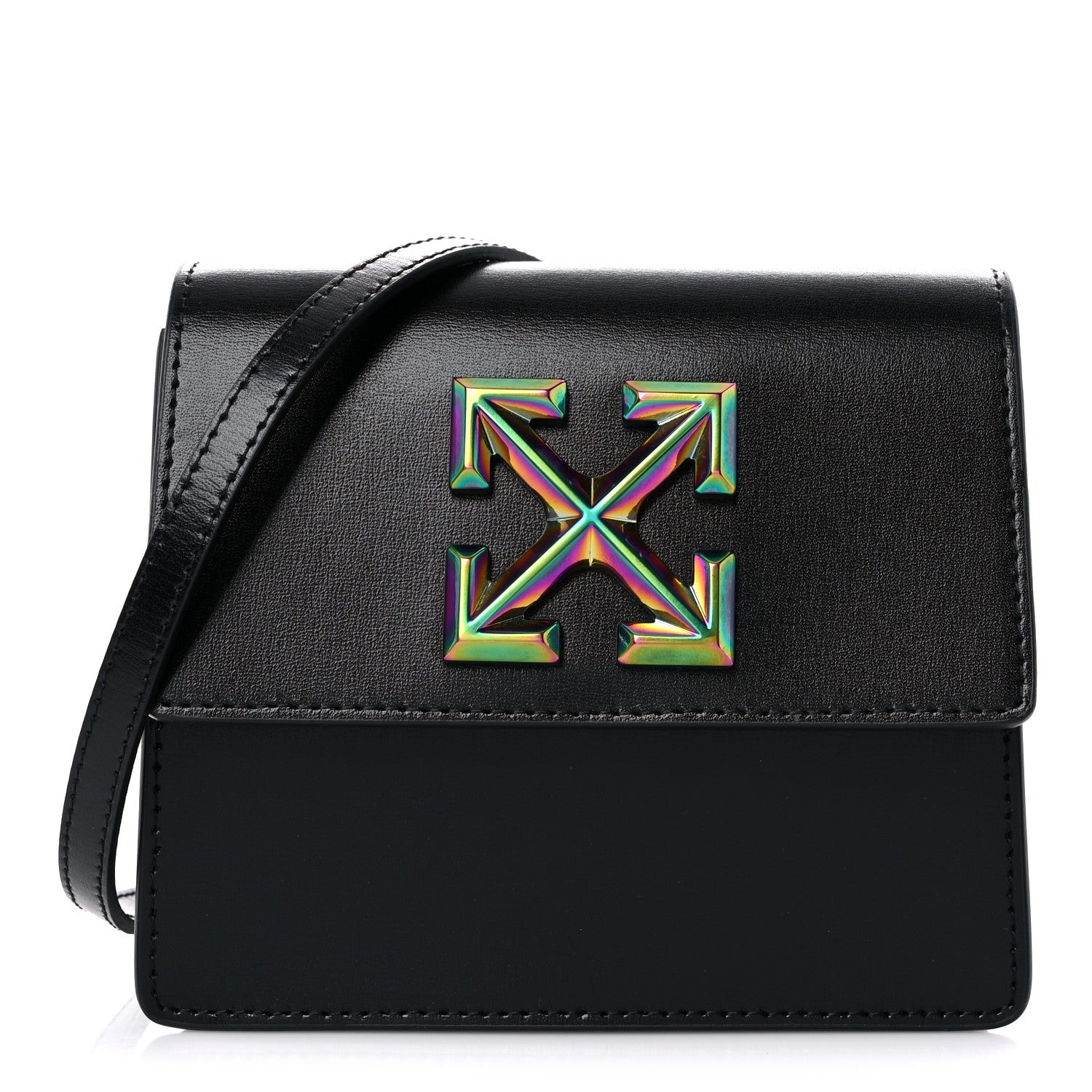 Off-White Calfskin Jitney 0.7 Belt Bag Crossbody Black 1 of 11