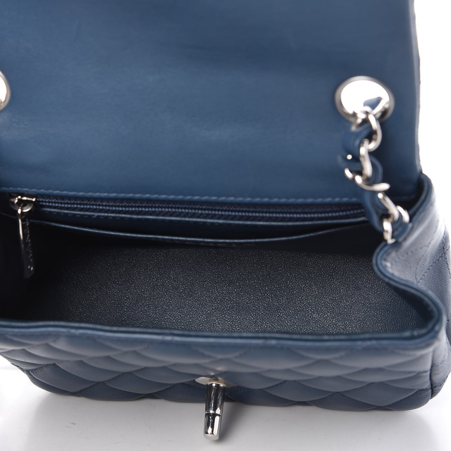 Lambskin Quilted Mini Square Flap Blue