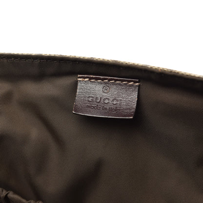 Gucci GG Supreme Monogram Selleria Calfskin Messenger Diaper Bag Beige Ebony Cocoa Dark Chocolate 6 of 16