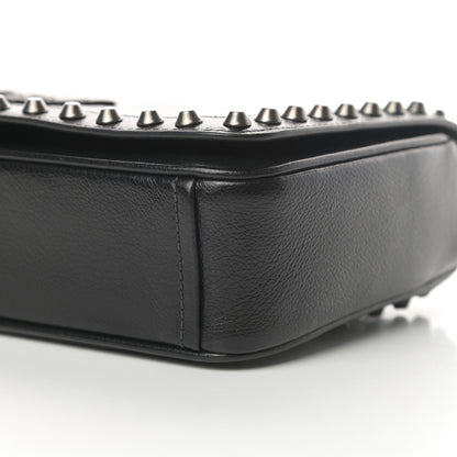 Prada Glace Calfskin Studded Crossbody Black 11 of 11