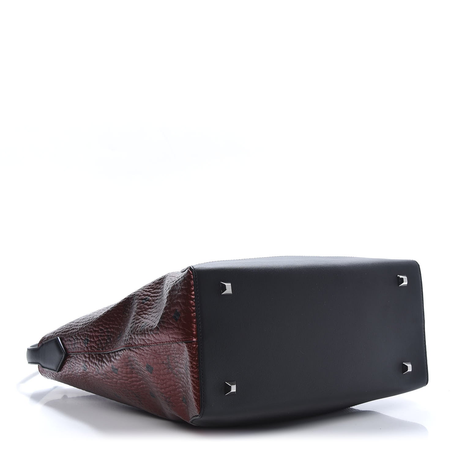 MCM Metallic Visetos Medium Hobo Bag Scooter Red 4 of 11