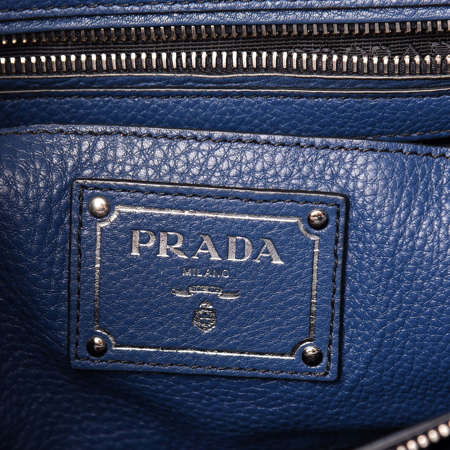 Prada Vitello Phenix Shopping Tote Bluette 7 of 15