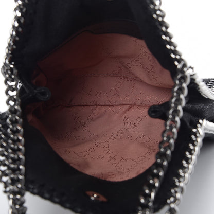 Stella McCartney Shaggy Deer Crystal Stones Heart Tiny Falabella Tote Black 5 of 9
