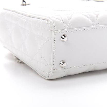 Christian Dior Lambskin Cannage Mini Lady Dior White 9 of 13