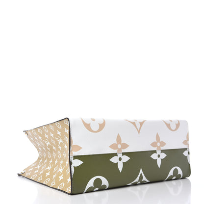 Louis Vuitton Monogram Giant Onthego GM Kaki Beige 4 of 9