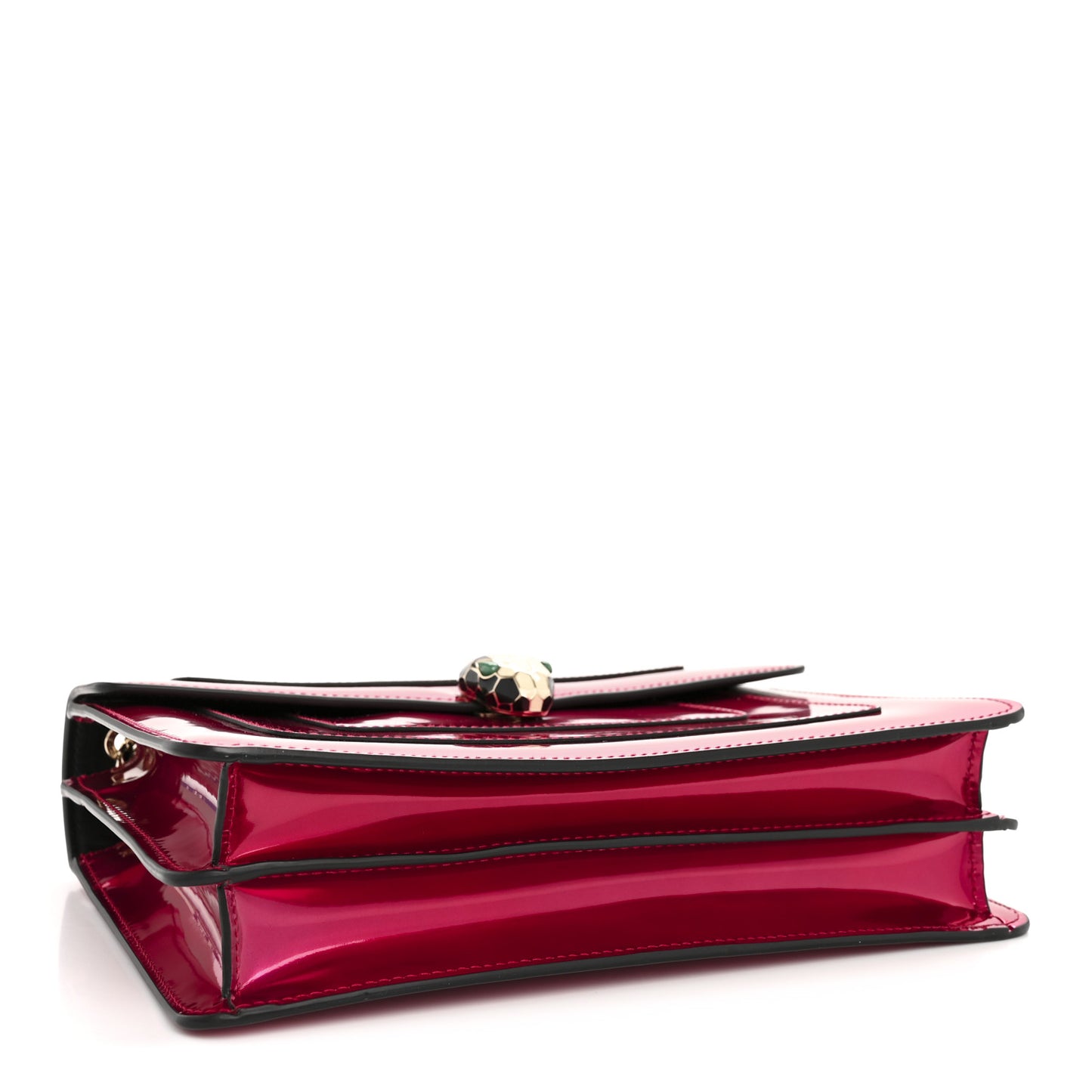 Metallic Calfskin Serpenti Forever Shoulder Bag Red