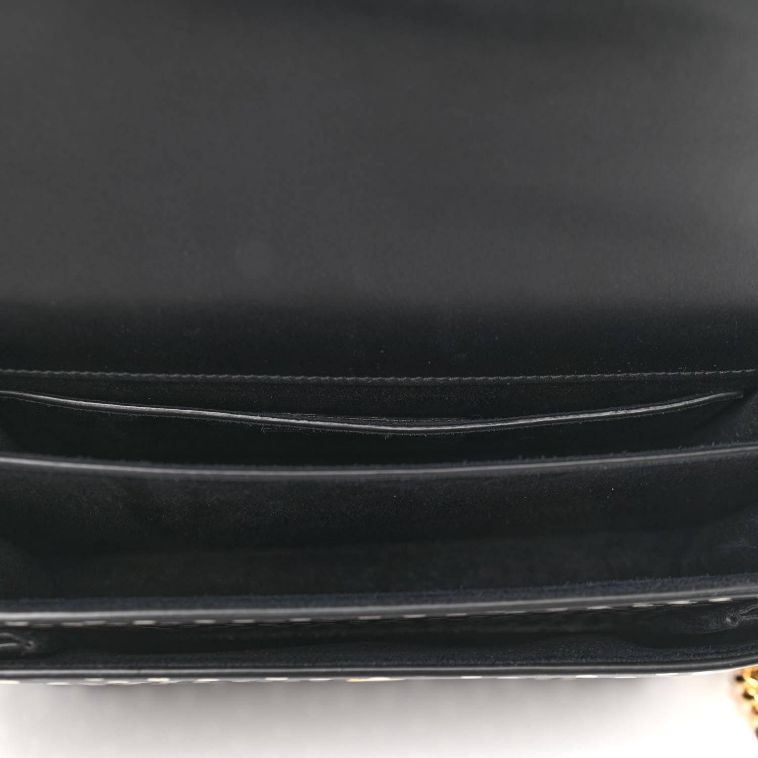 Saint Laurent Calfskin Polka Dot Medium Monogram Sunset Black White 5 of 11