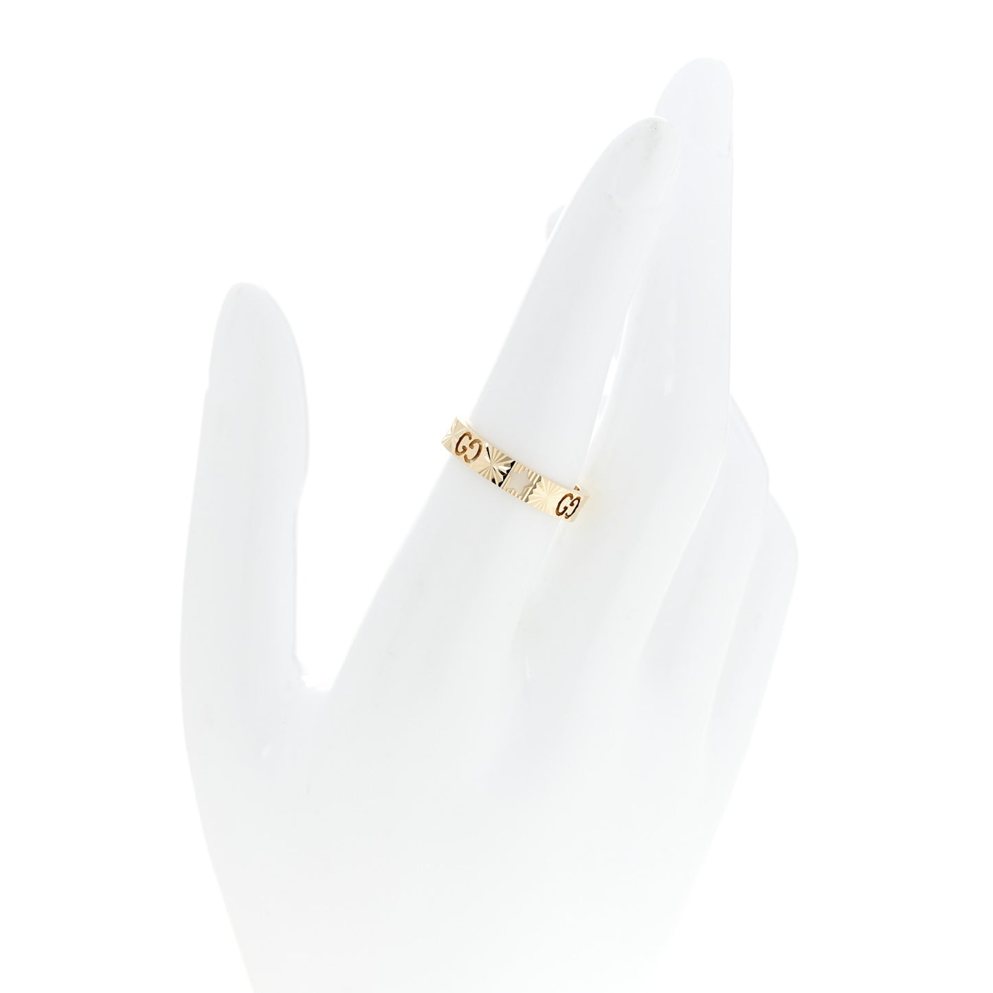 18K Yellow Gold Icon Stars Band Ring 54 6.75