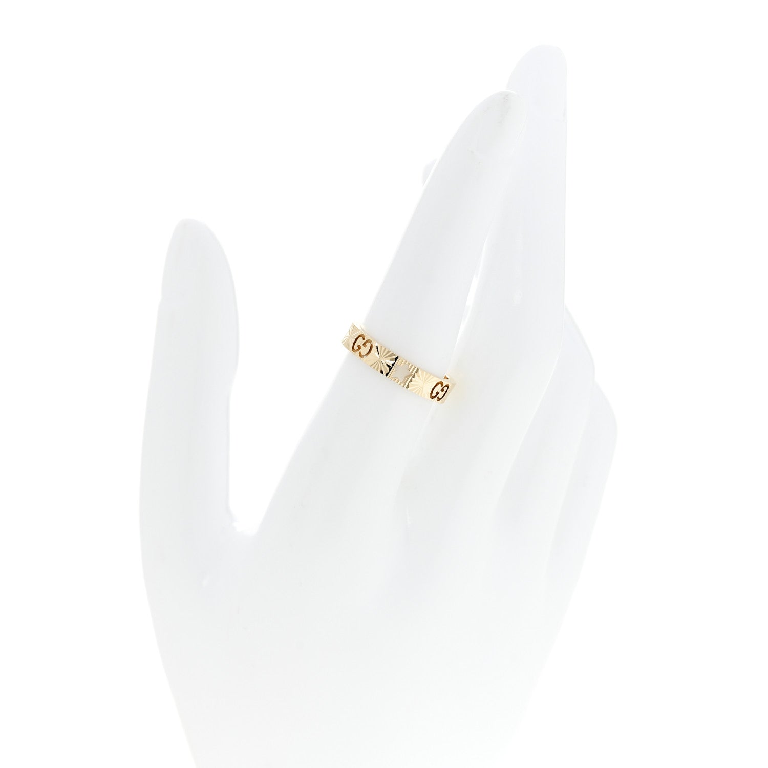 Gucci 18K Yellow Gold Icon Stars Band Ring 54 6.75 2 of 4