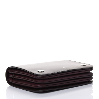 Mulberry Calfskin Crossboarded Clifton Flap Burgundy 3 of 4