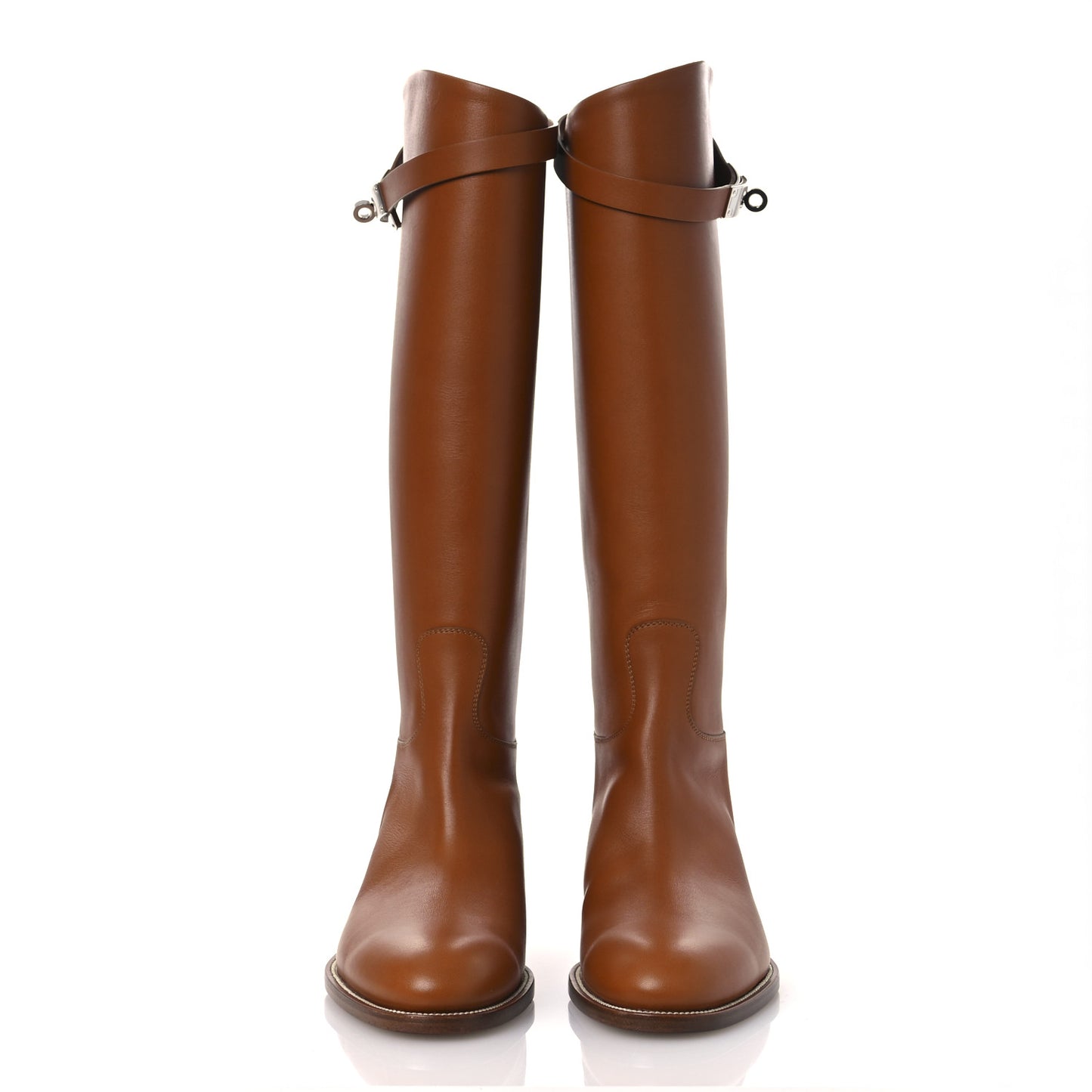 Heritage Calfskin Kelly Jumping Boots 37 Naturel