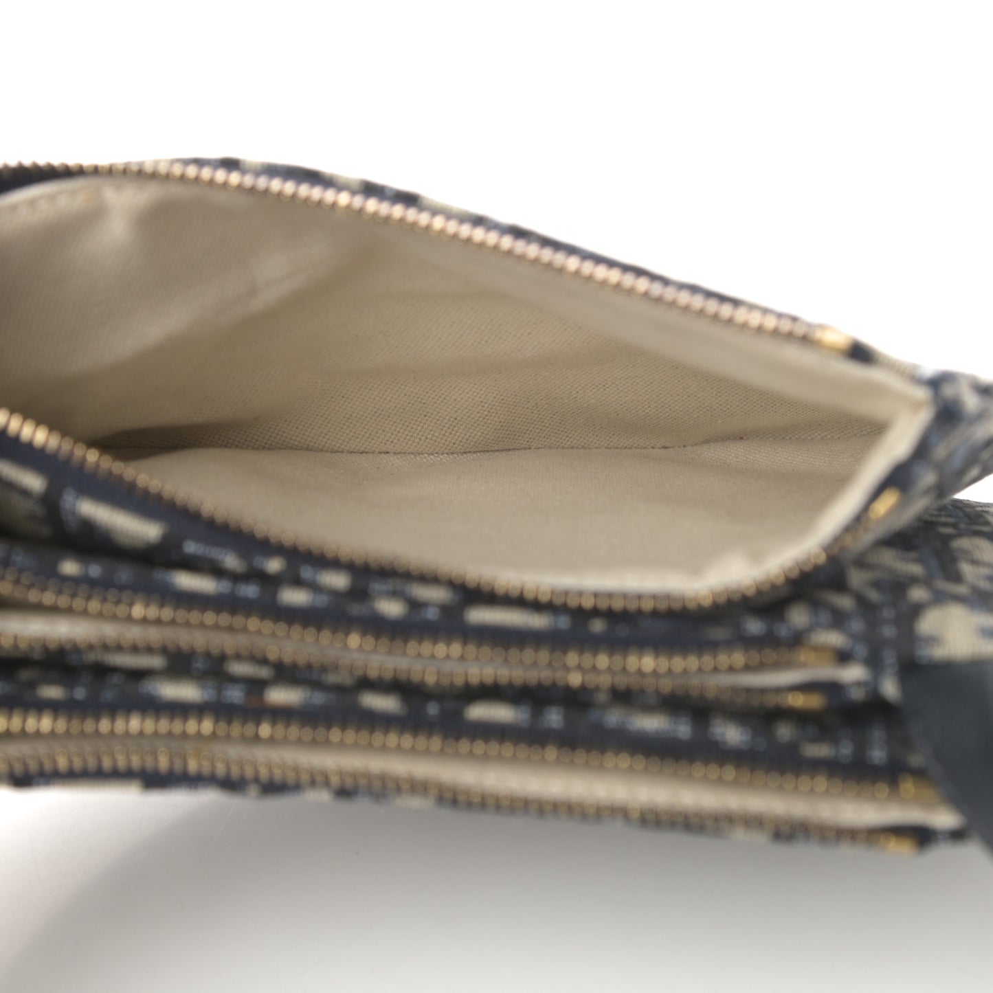 Oblique Saddle Pouch With Strap Navy Blue