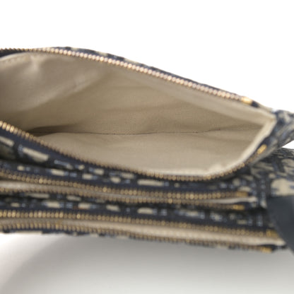 Christian Dior Oblique Saddle Pouch With Strap Navy Blue 5 of 12