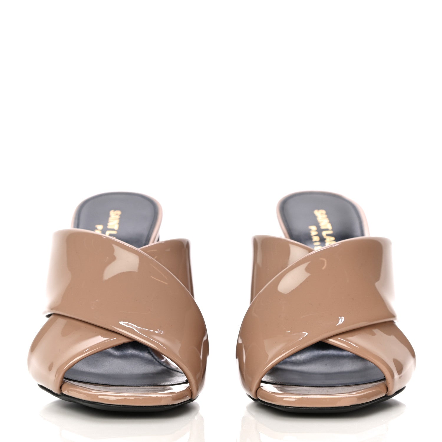 Saint Laurent Patent LouLou 95 Mules 35 Nude 2 of 12