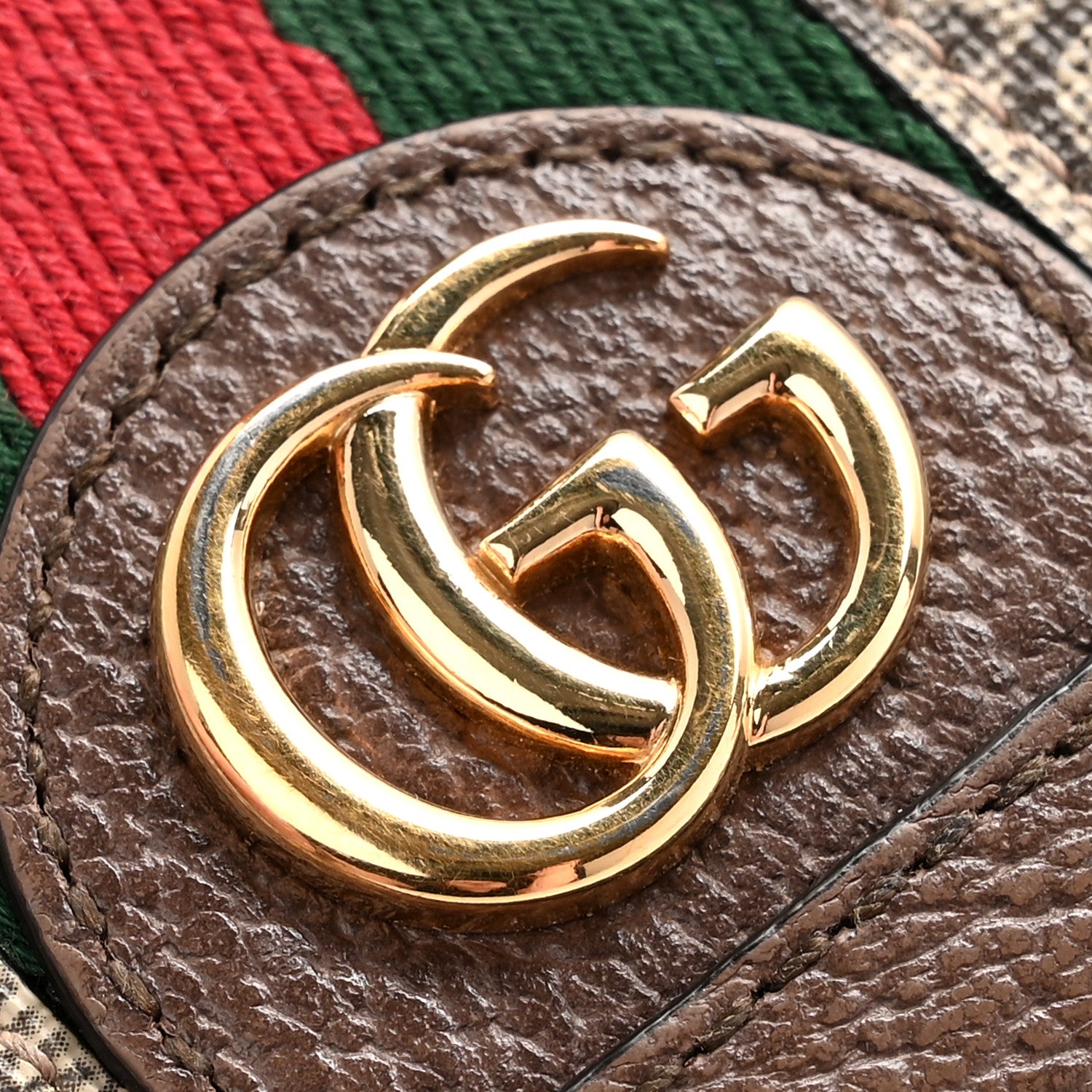 Gucci GG Supreme Monogram Web Ophidia Card Case Beige New Acero 7 of 8