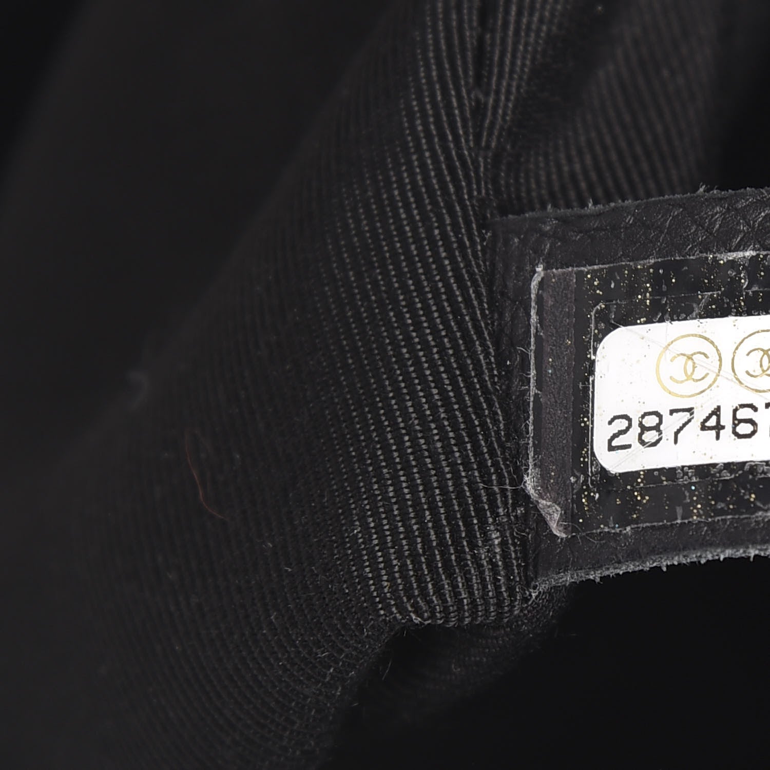 Chanel Grained Calfskin Quilted Medium CC Chain Bucket Drawstring Bag Black 8 of 13