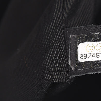 Chanel Grained Calfskin Quilted Medium CC Chain Bucket Drawstring Bag Black 8 of 13