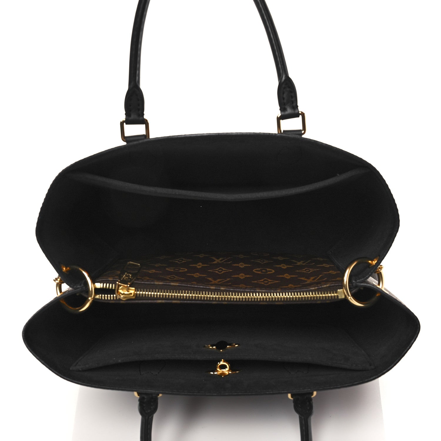 Louis Vuitton Monogram Flower Tote Black 5 of 6