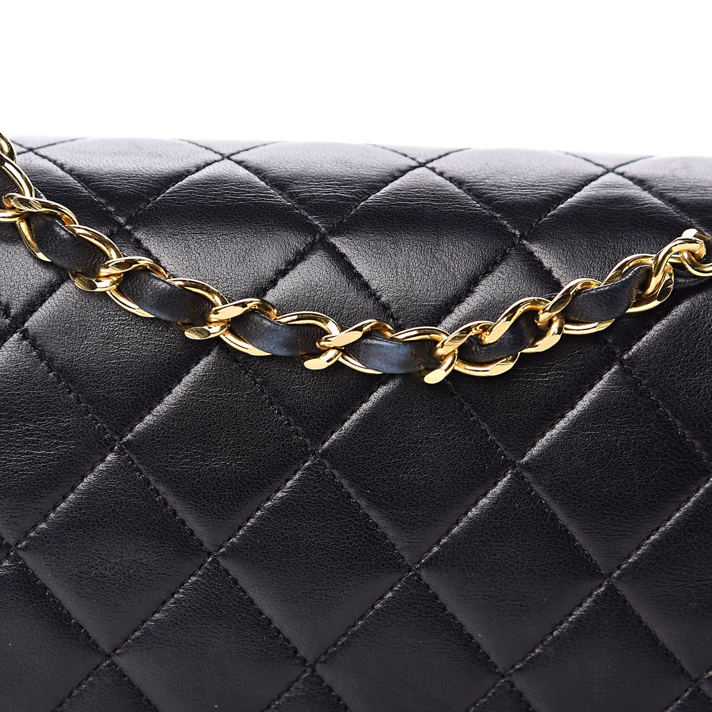 Lambskin Quilted Small Single Flap Bag Black