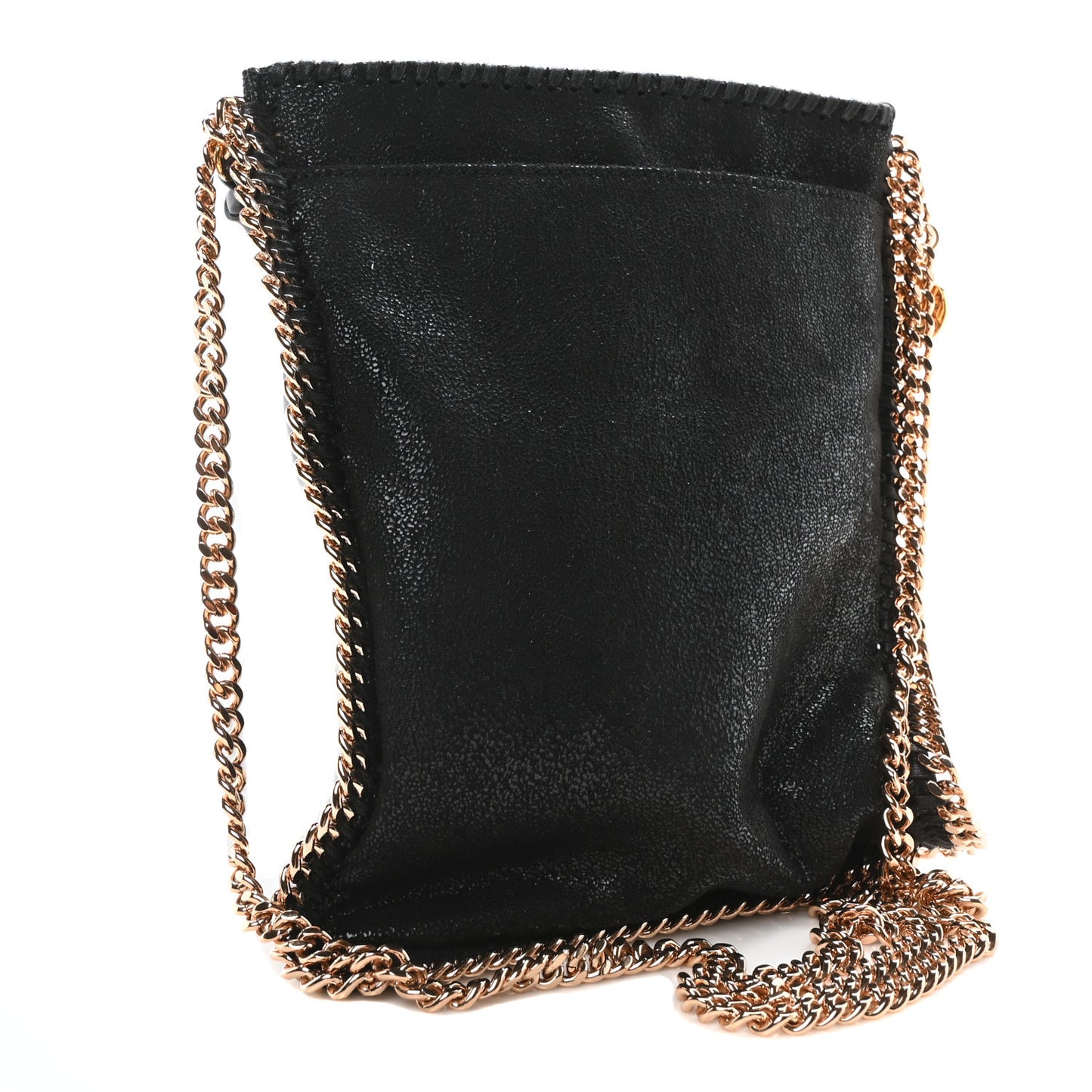 Shaggy Deer Falabella Tassel Flat Crossbody Black
