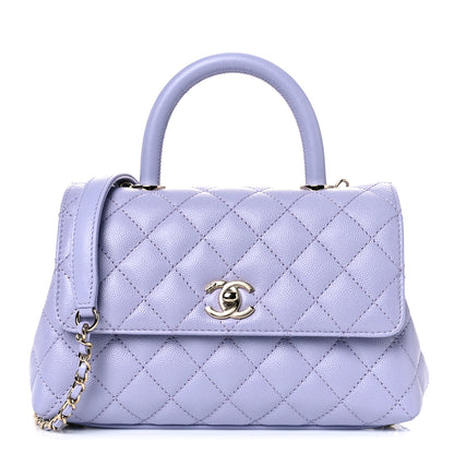 Chanel Caviar Quilted Mini Coco Handle Flap Light Purple 1 of 11