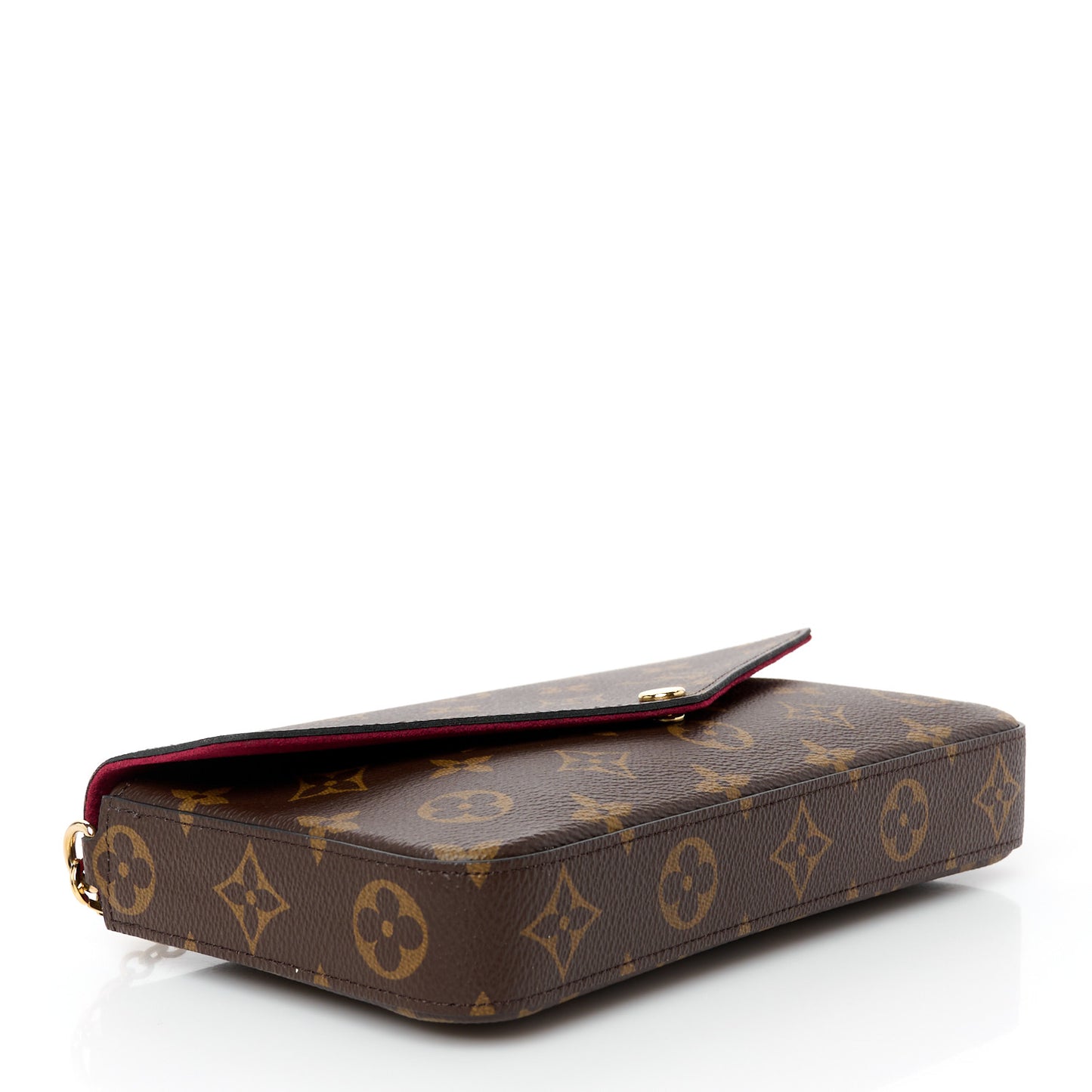 Monogram Pochette Felicie Chain Wallet Fuchsia
