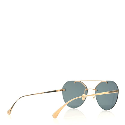 Chanel Titanium CC Pilot Aviator Sunglasses 4272-T Gold 4 of 7