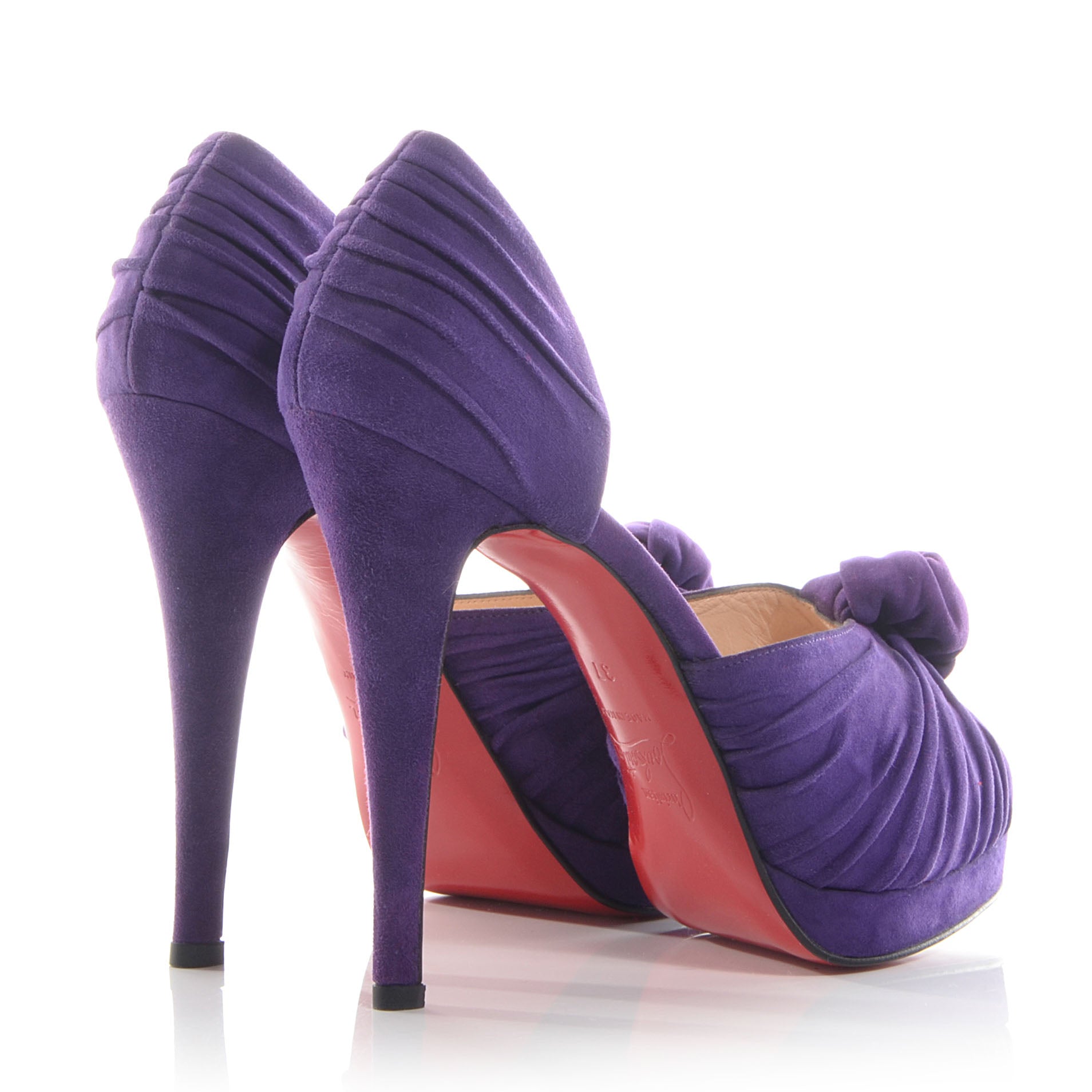 Christian Louboutin Suede Greissimo 120 Pumps 37 Purple 4 of 6