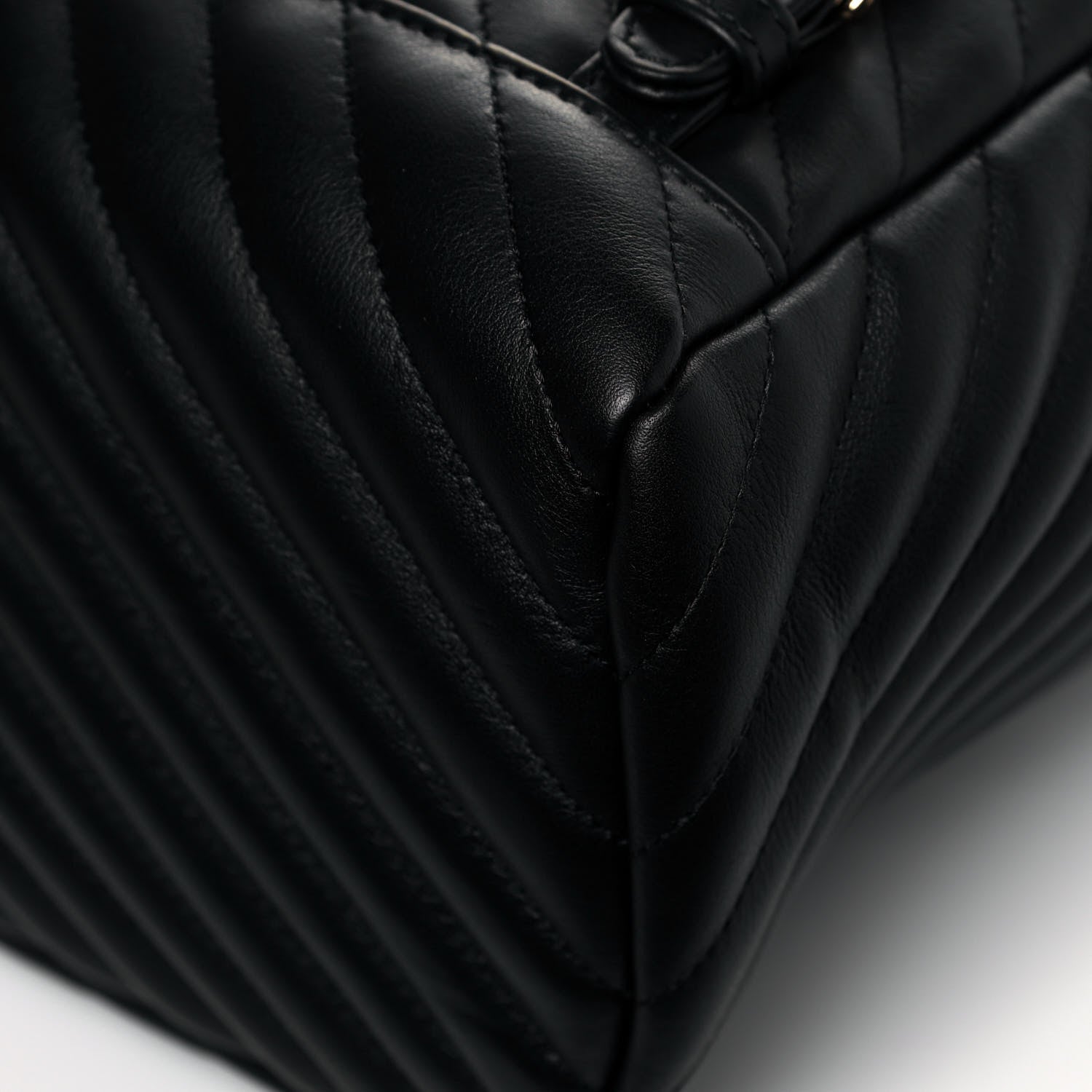 Chanel Calfskin Chevron Quilted Large Urban Spirit Backpack Black 12 of 12