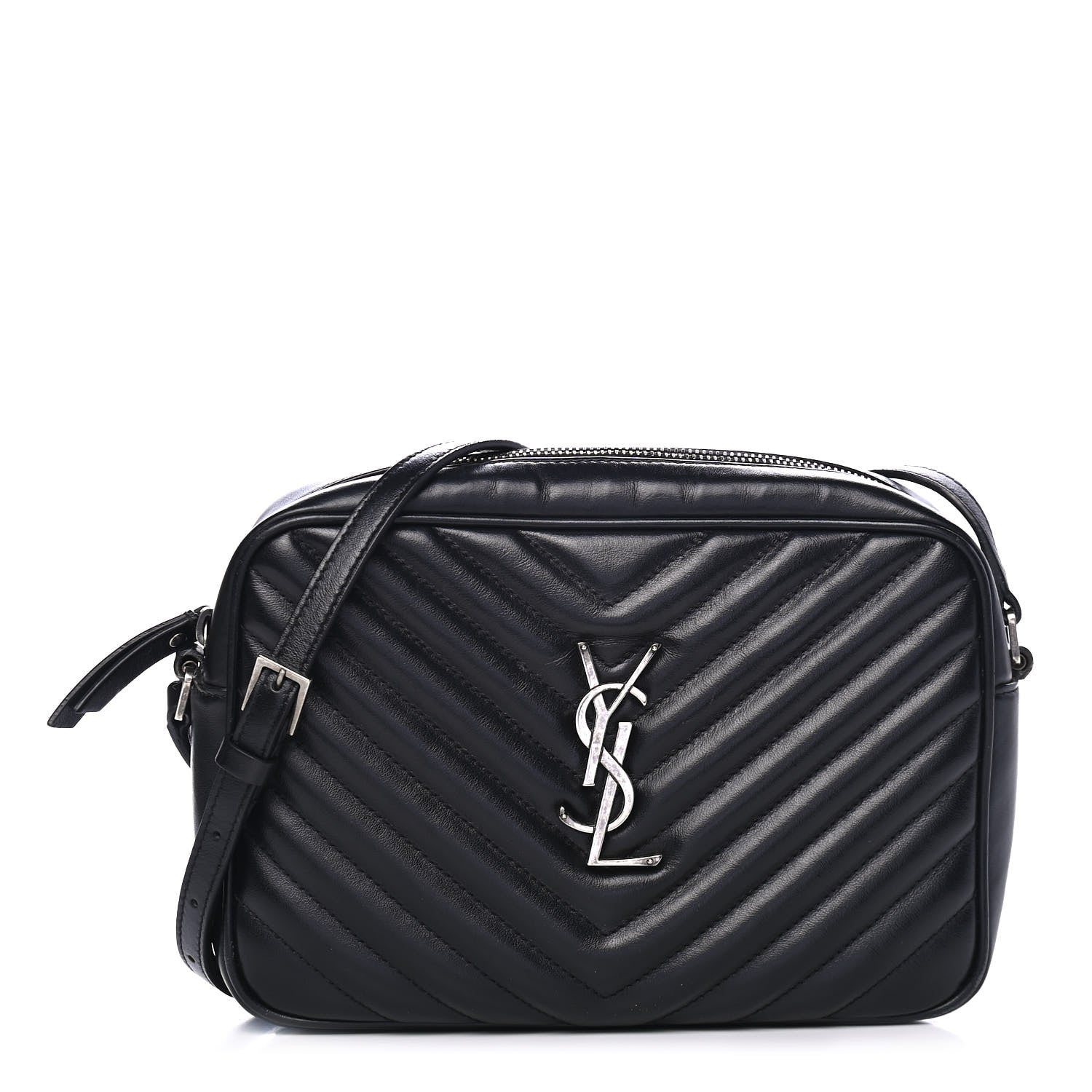 Saint Laurent Calfskin Matelasse Monogram Lou Camera Bag Black 1 of 4