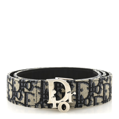 Christian Dior Oblique 35mm Reversible Belt Blue 1 of 5