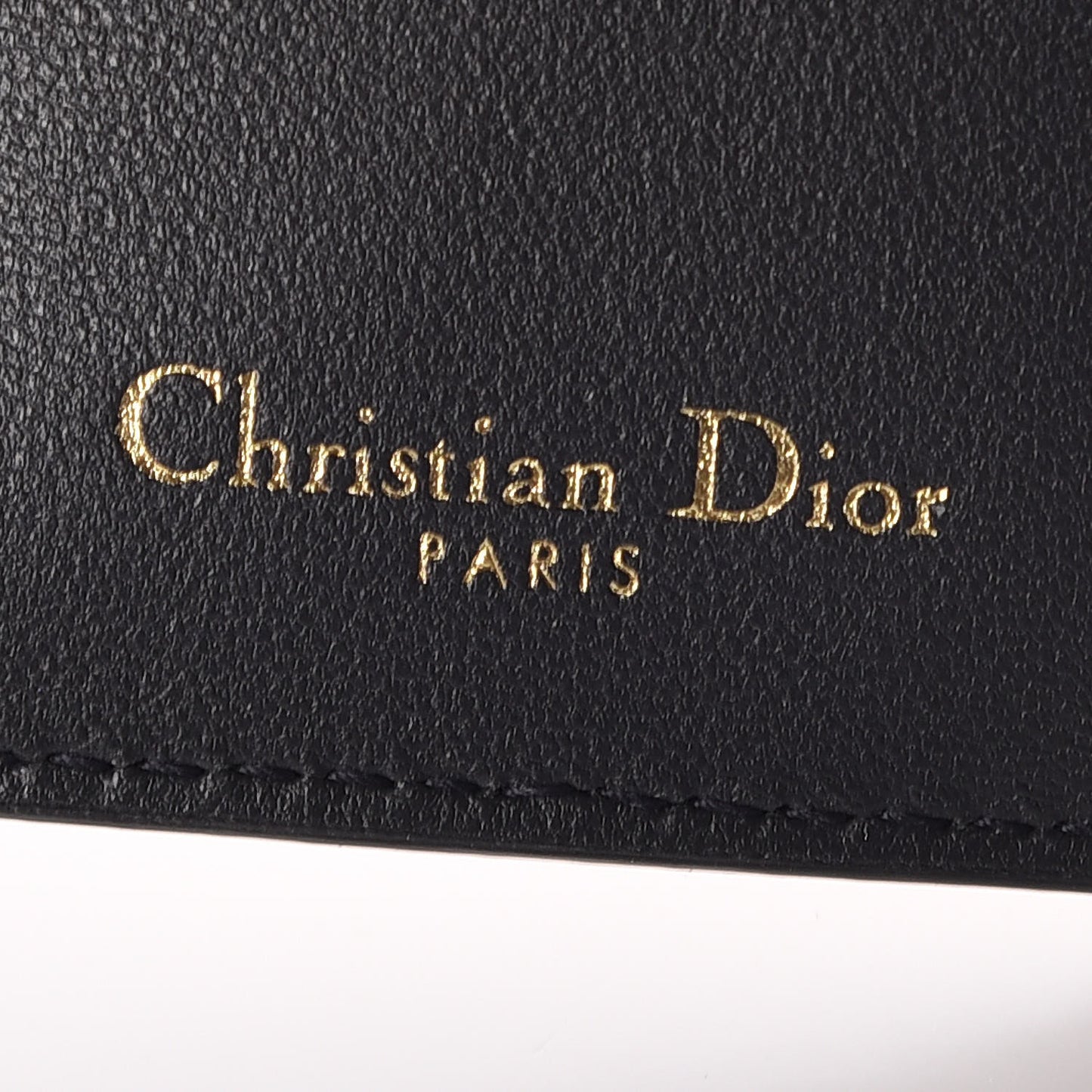 Metallic Patent Micro-Cannage Diorama Medium Wallet Champagne