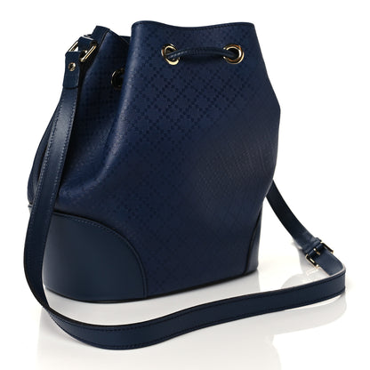 Gucci Hilary Lux Bright Diamante Medium Bucket Bag Classic Marine 2 of 10