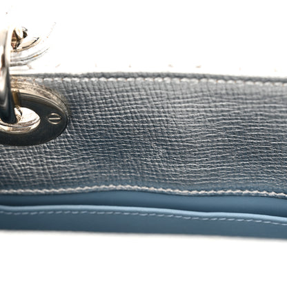 Christian Dior Metallic Grained Calfskin Cannage Small Lucky Badges My Lady Dior Silver 11 of 14
