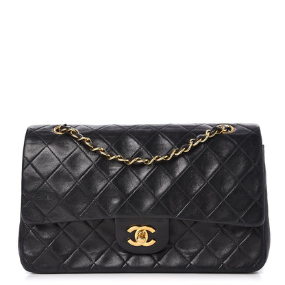 Chanel Lambskin Quilted Medium Double Flap Black 1 of 12