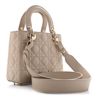 Christian Dior Lambskin Cannage Small My ABCDior Lady Dior Beige 3 of 11