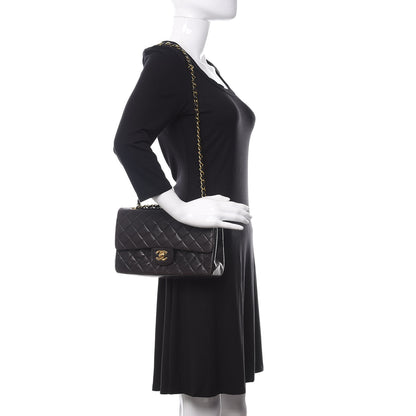Chanel Lambskin Quilted Medium Double Flap Black 3 of 17