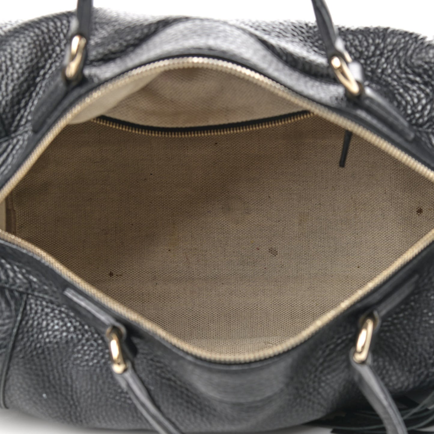 Pebbled Calfskin Medium Soho Boston Black