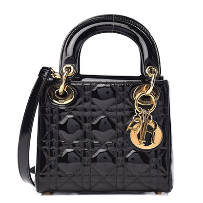 Christian Dior Patent Cannage Mini Lady Dior Black 2 of 15