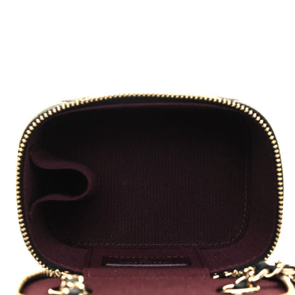 Chanel Caviar Quilted Mini Vanity Case With Chain Black 5 of 15