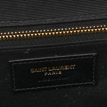 Saint Laurent Grain De Poudre Matelasse Chevron Large Monogram Satchel Nude Powder 6 of 11