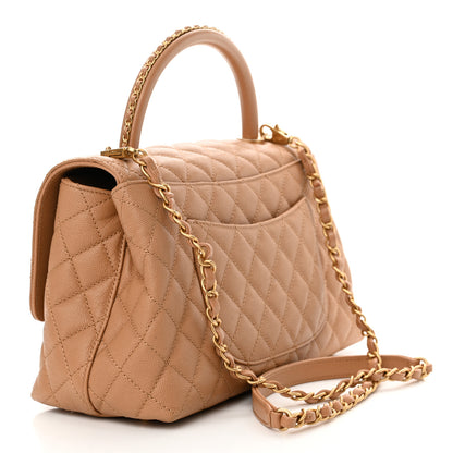 Chanel Caviar Quilted Small Coco Chain Handle Flap Brown 3 of 11