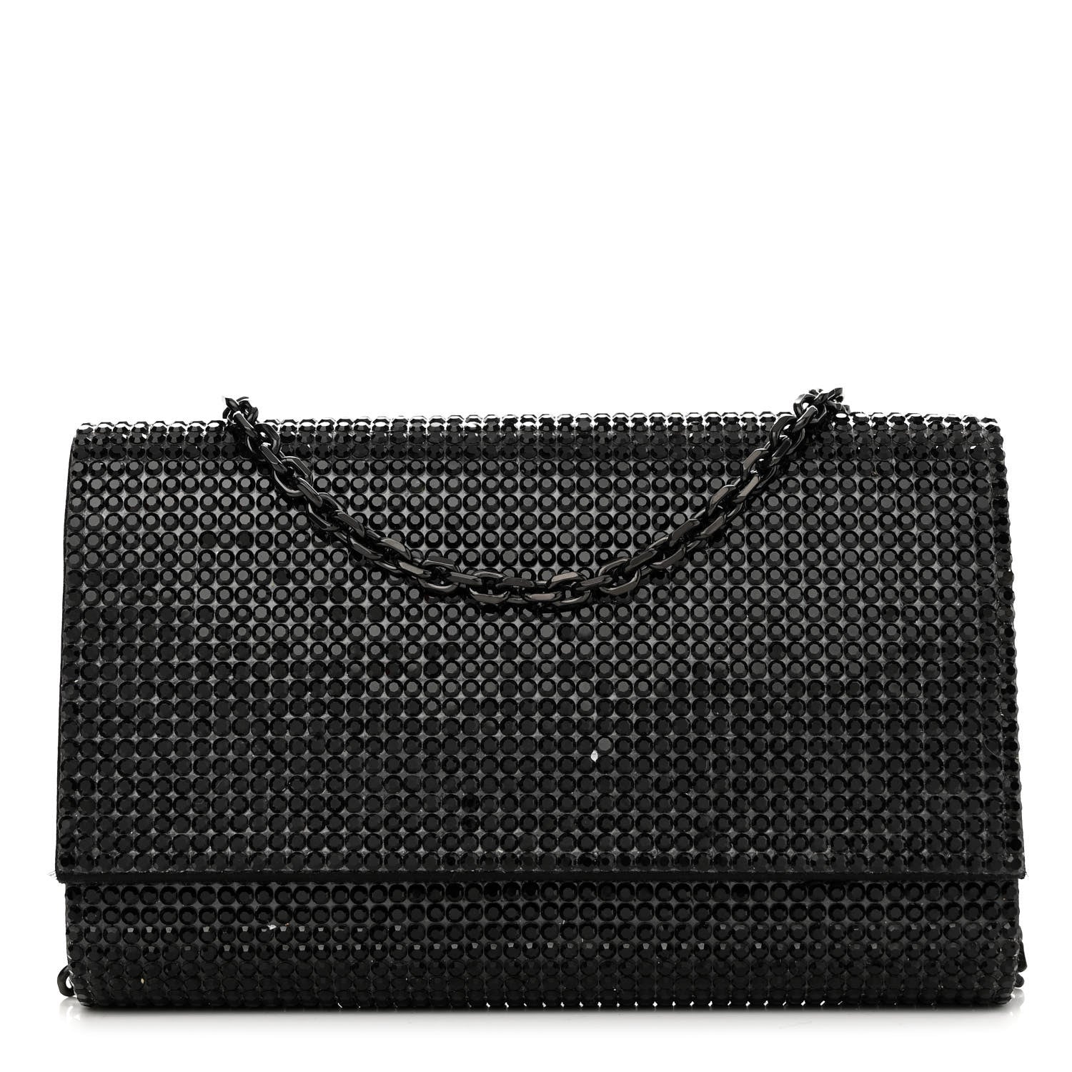 Judith Leiber Swarovski Crystal Fizzy Clutch Black 1 of 11