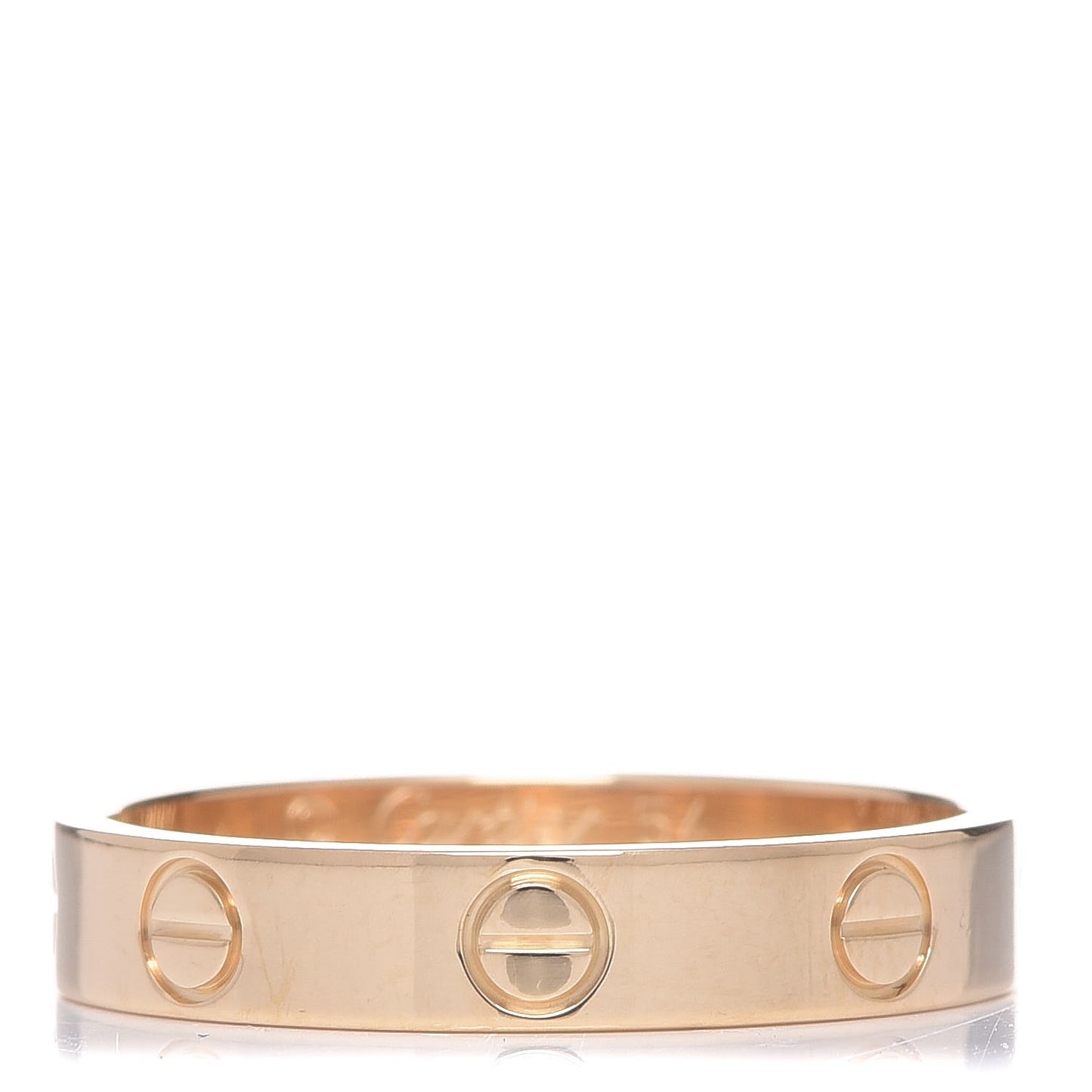 18K Yellow Gold 3.5mm LOVE Wedding Band Ring 54 6.75