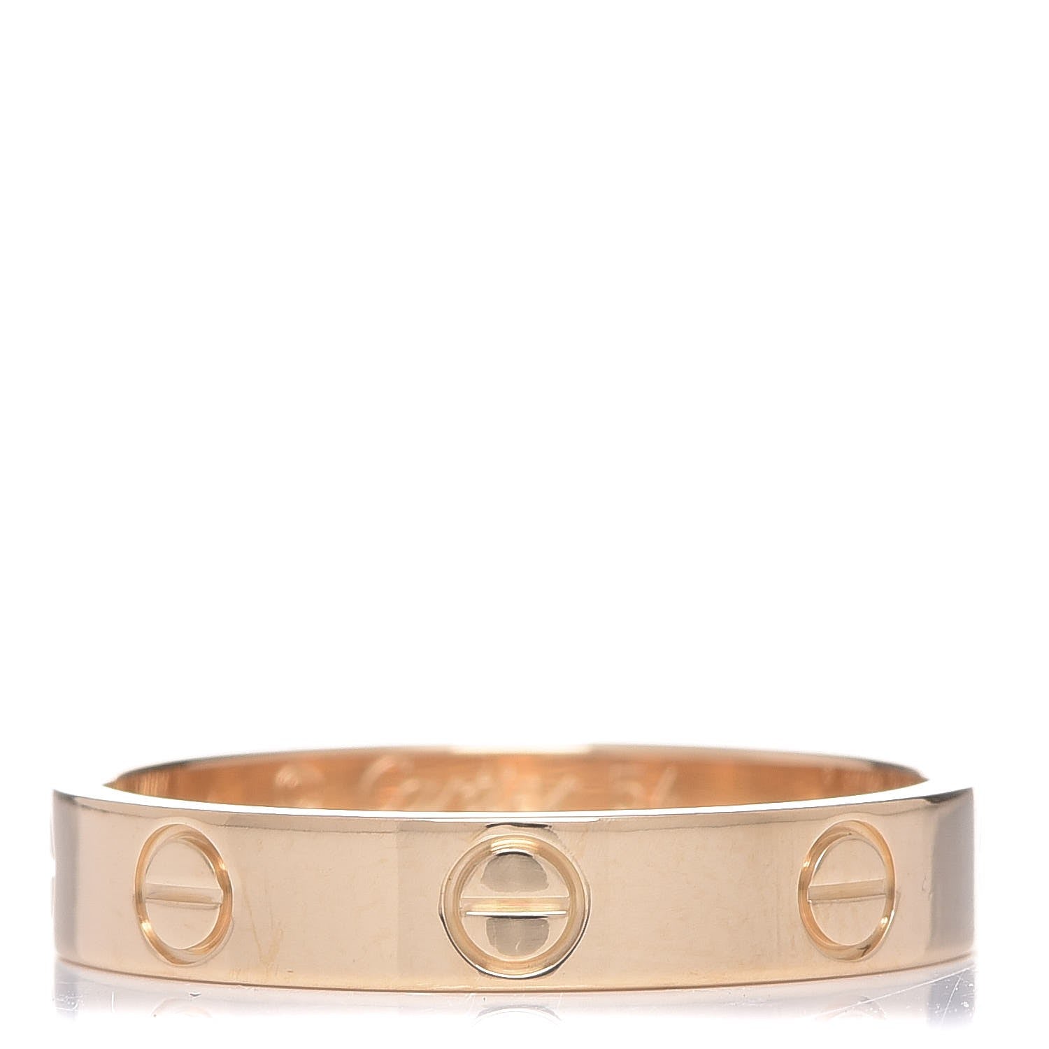 Cartier 18K Yellow Gold 3.5mm LOVE Wedding Band Ring 54 6.75 3 of 5