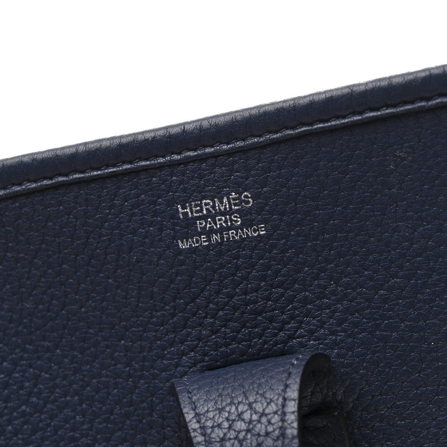 Hermes Taurillon Clemence Evelyne III PM Bleu Saphir 6 of 11