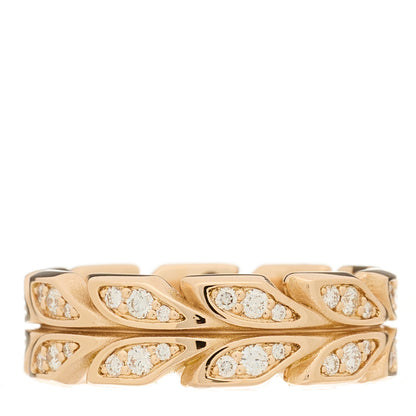 Tiffany 18K Rose Gold Diamond Victoria Vine Band Ring 51 5.75 1 of 5