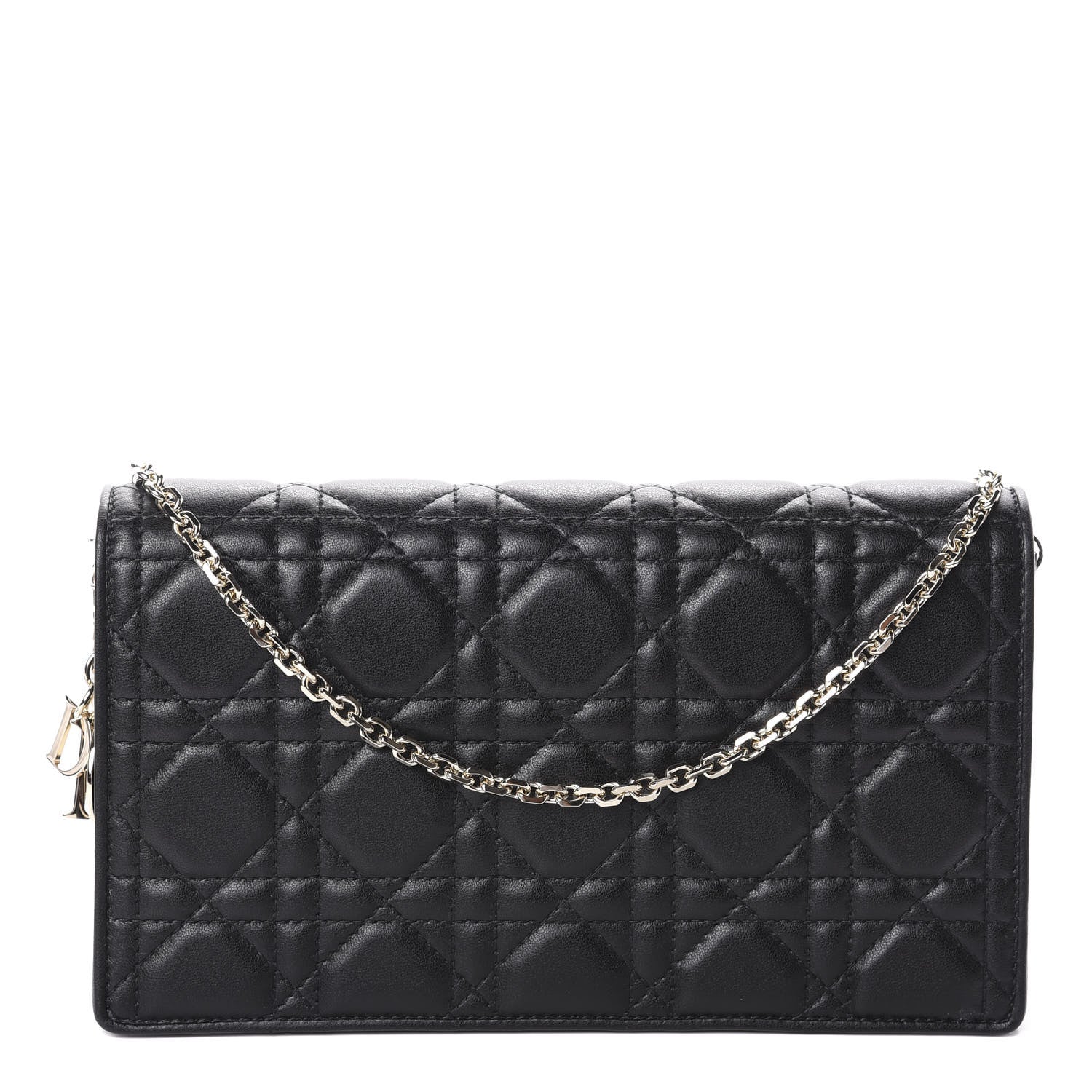 Christian Dior Lambskin Cannage Lady Dior Pouch Black 1 of 9